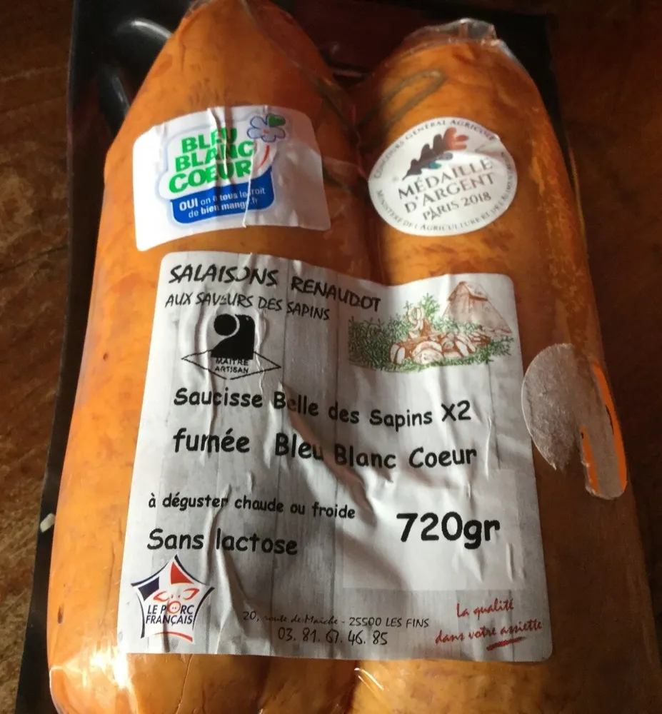 Saucisse belle des sapins 2 fumée