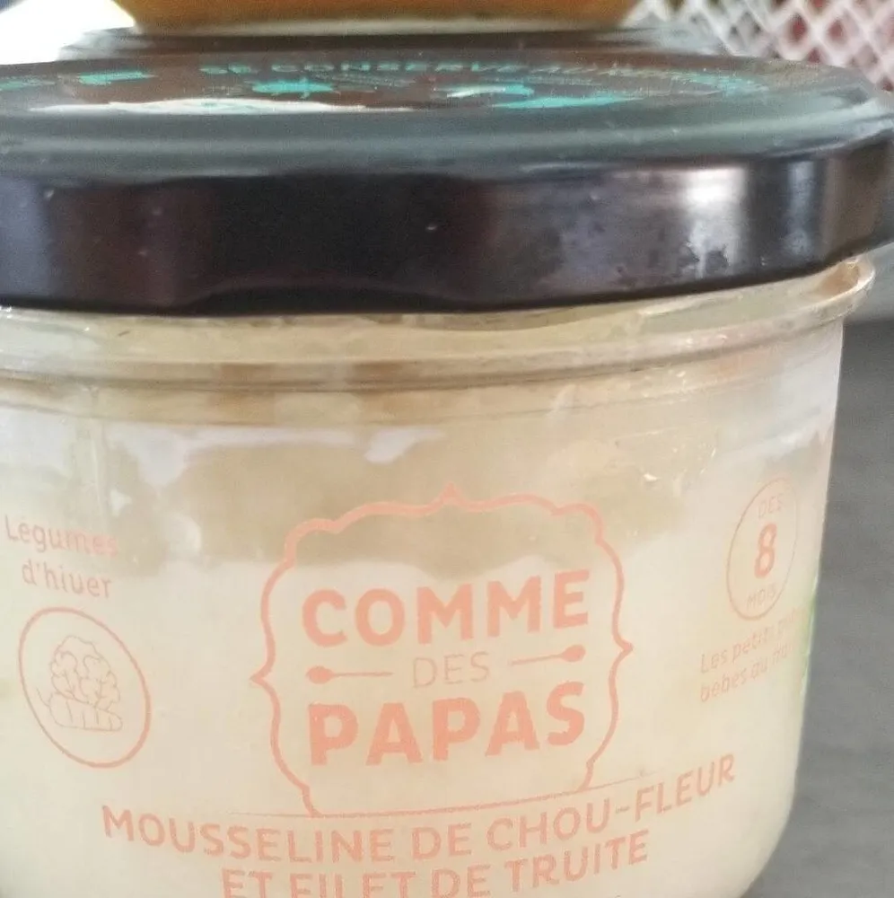 Mousseline de chou-fleur et filet de truite