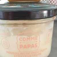 Mousseline de chou-fleur et filet de truite
