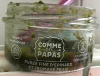 Purée fine d'épinard et fromage frais