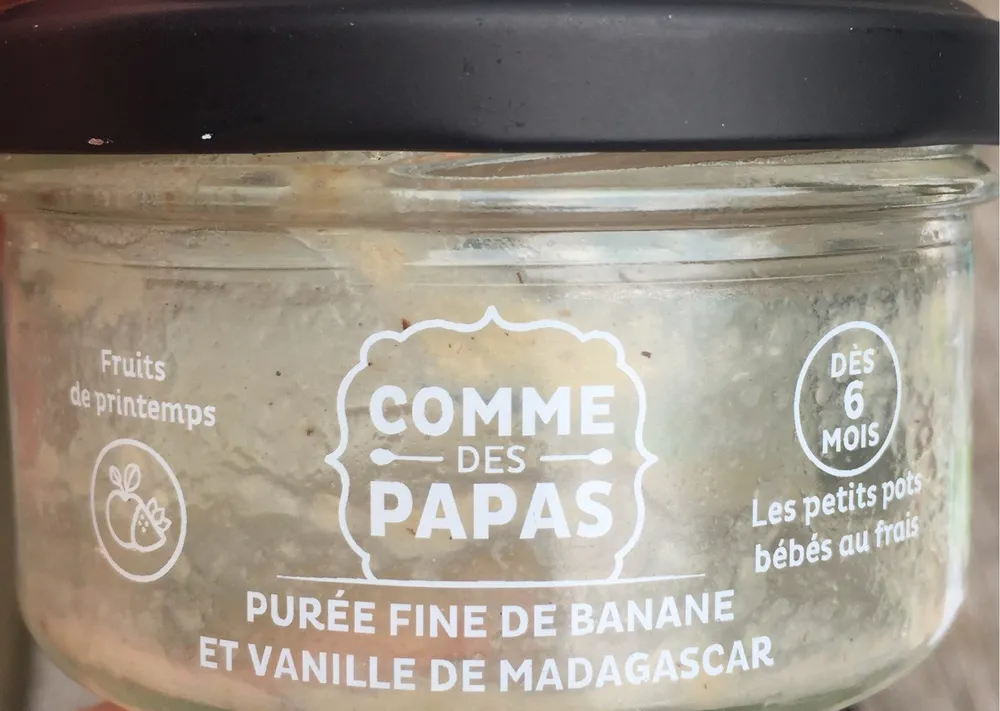 Puree fine de banane vanille de madagascar