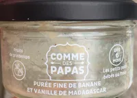 Puree fine de banane vanille de madagascar