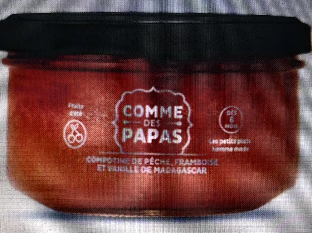 Compotine de pêche, framboise et vanille de Madagascar