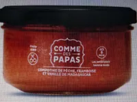 Compotine de pêche, framboise et vanille de Madagascar