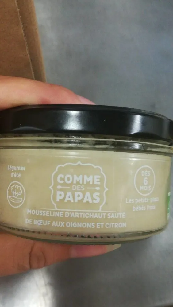 Mousseline d'artichaut sauté de bœuf aux oignons et vitron
