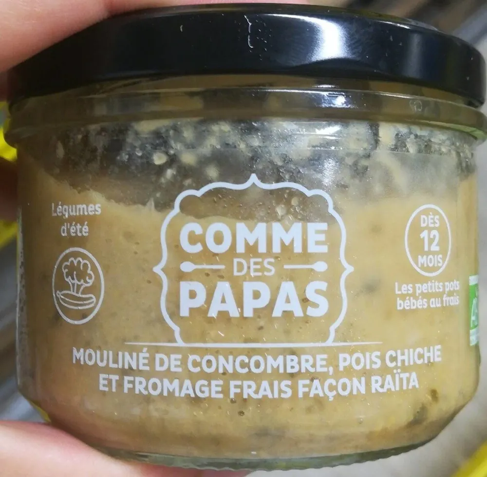 Mouliné de concombre, pois chiche et fromage frais façon Raïta