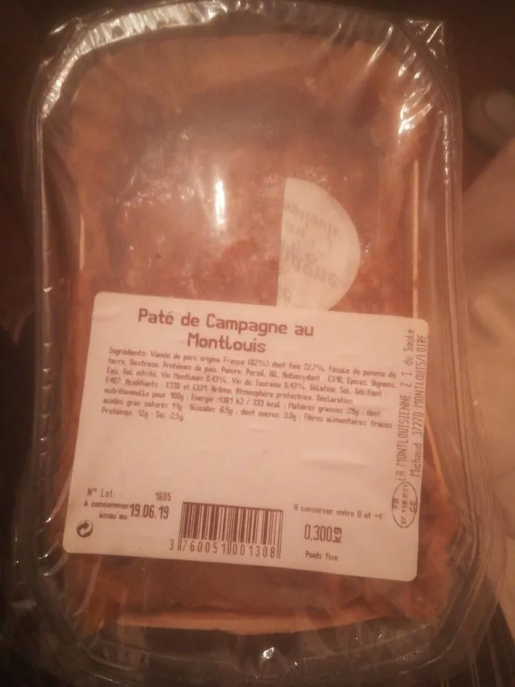Pâte de campagne au montlouis