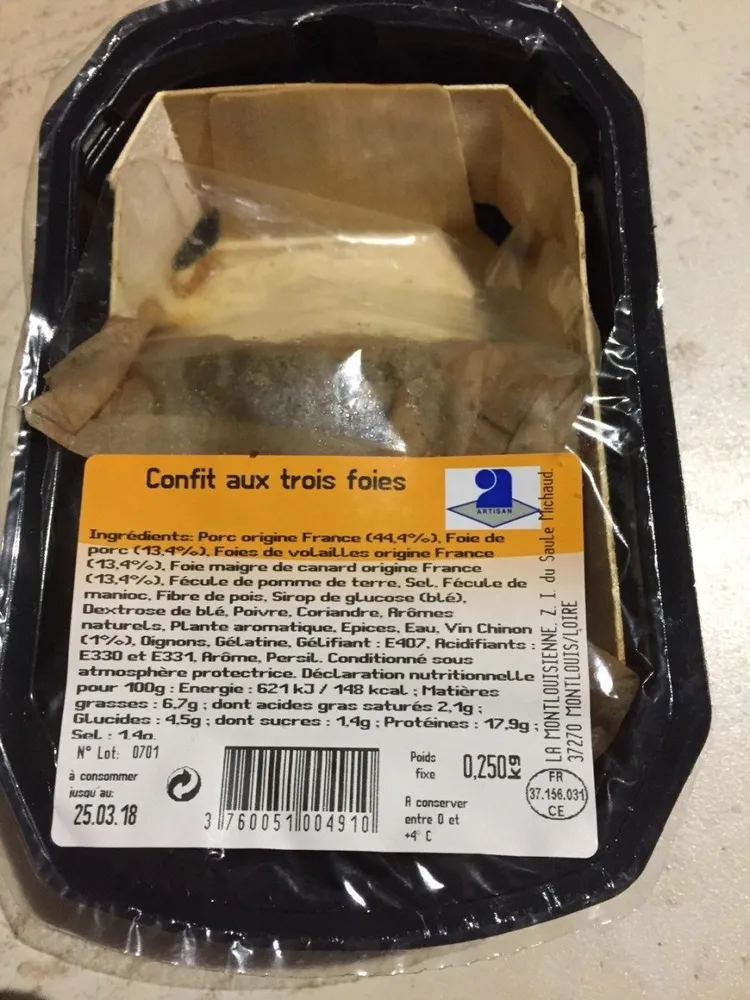 Confit aux trois foies