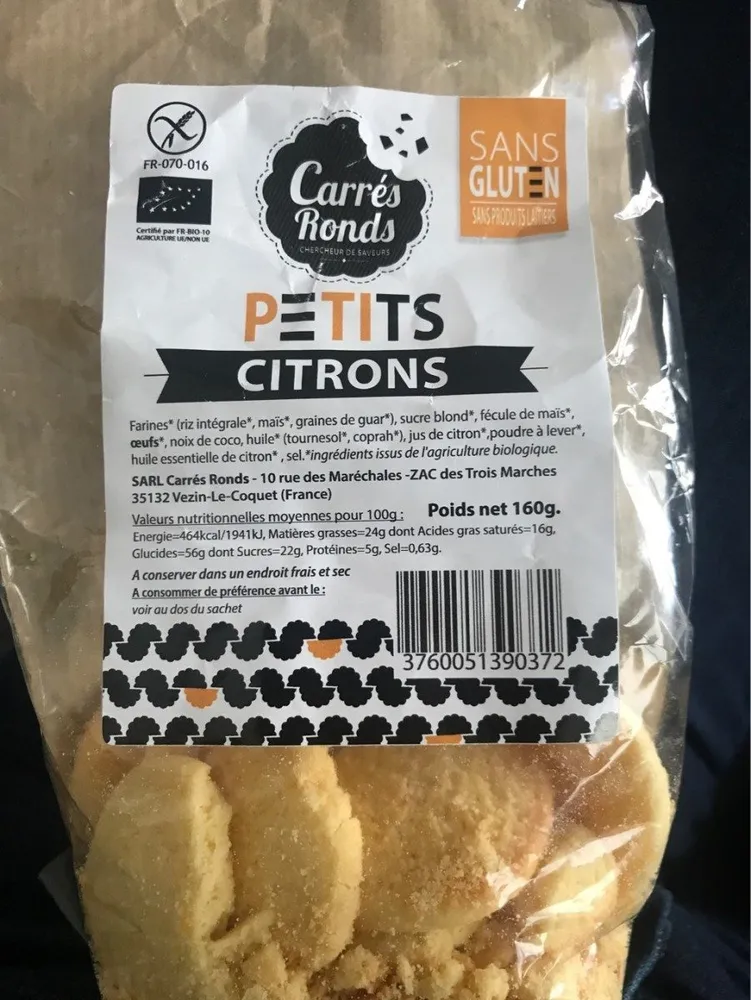 Petits citrons sans gluten