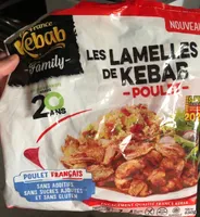 Les lamelles de kebab poulet