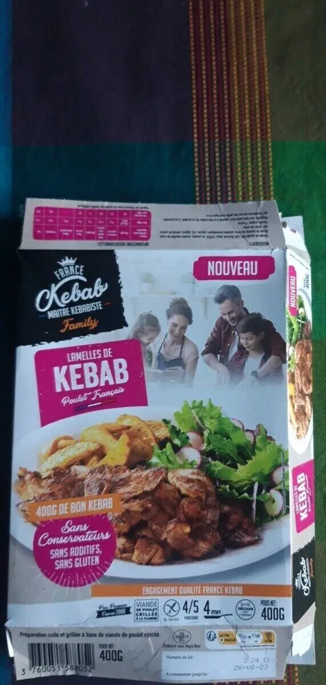 Lamelles de kebab