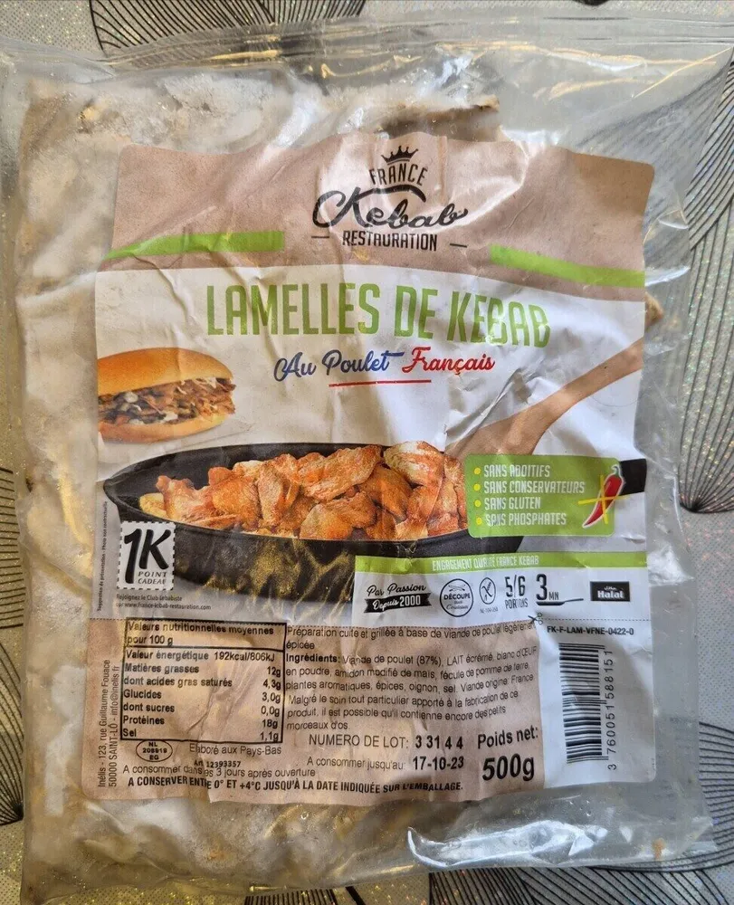 Lamelles de Kebab