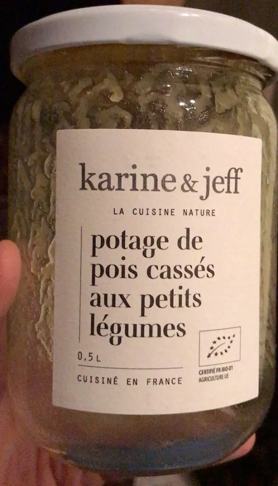 Potage de pois casses aux petits legumes
