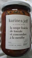 Soupe fraîche de tomate et concombre à la menthe