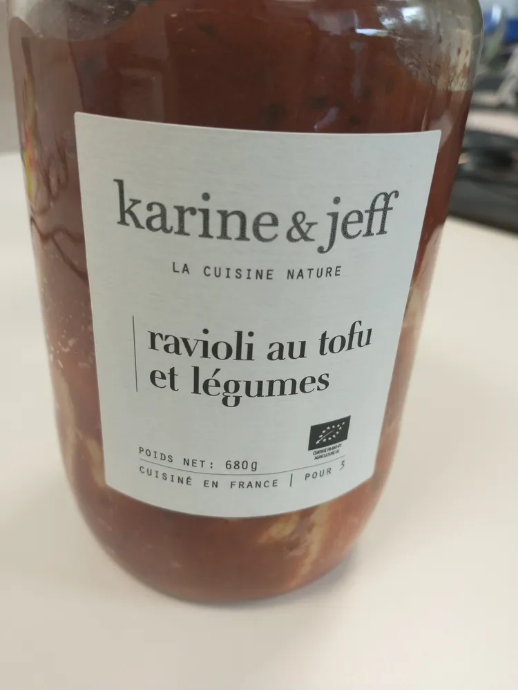 Ravioli au tofu et légumes