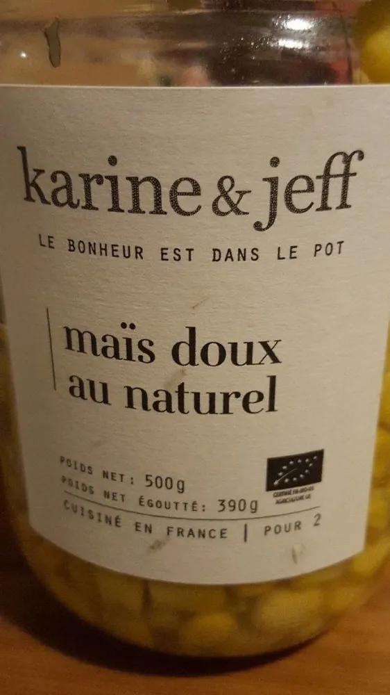 Maïs doux au naturel