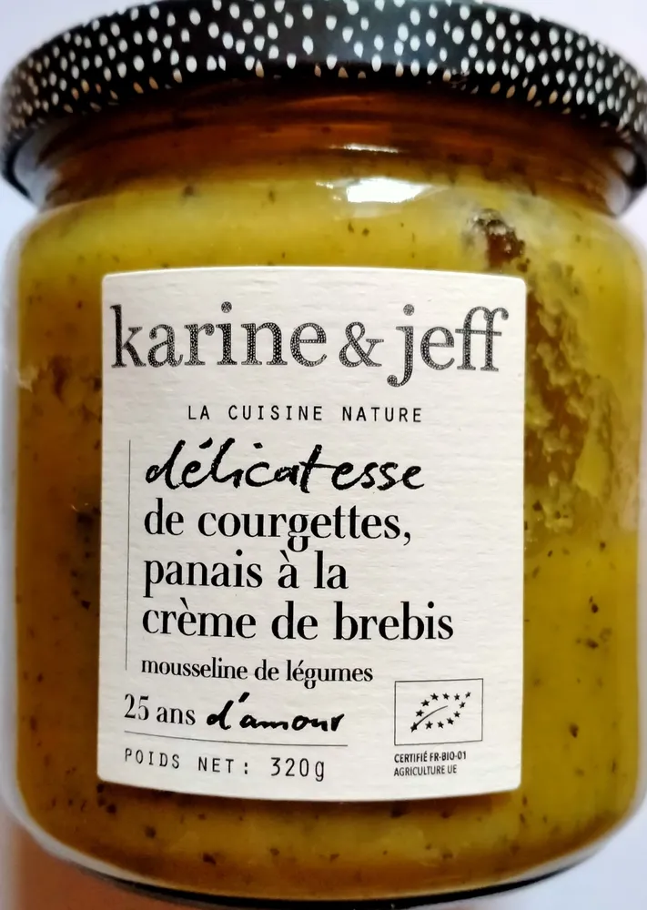 Délicatesse de courgettes, panais à la crème de brebis