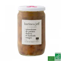 Minestrone de patates douces et haricots rouges