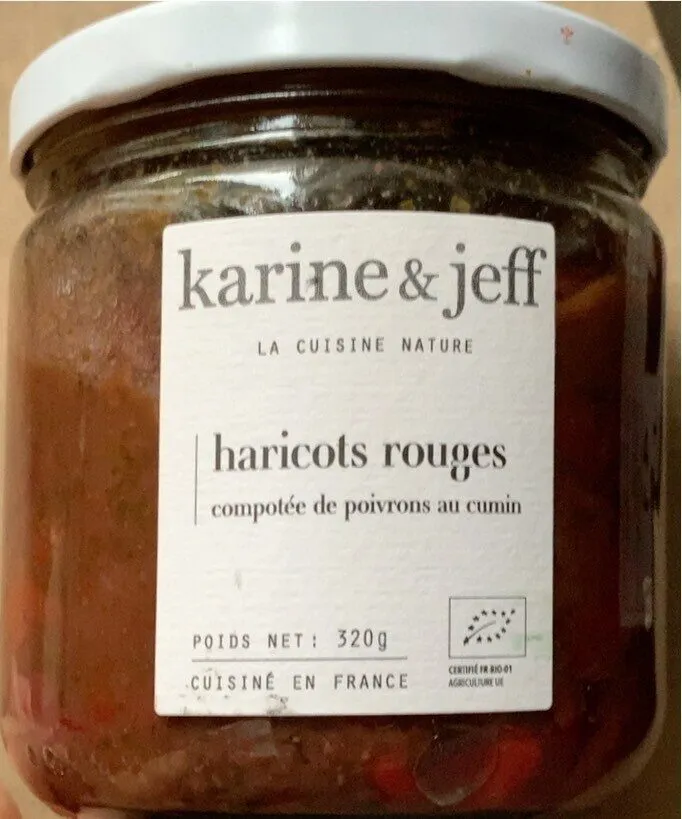 haricots rouges compotée de poivrons au cumin