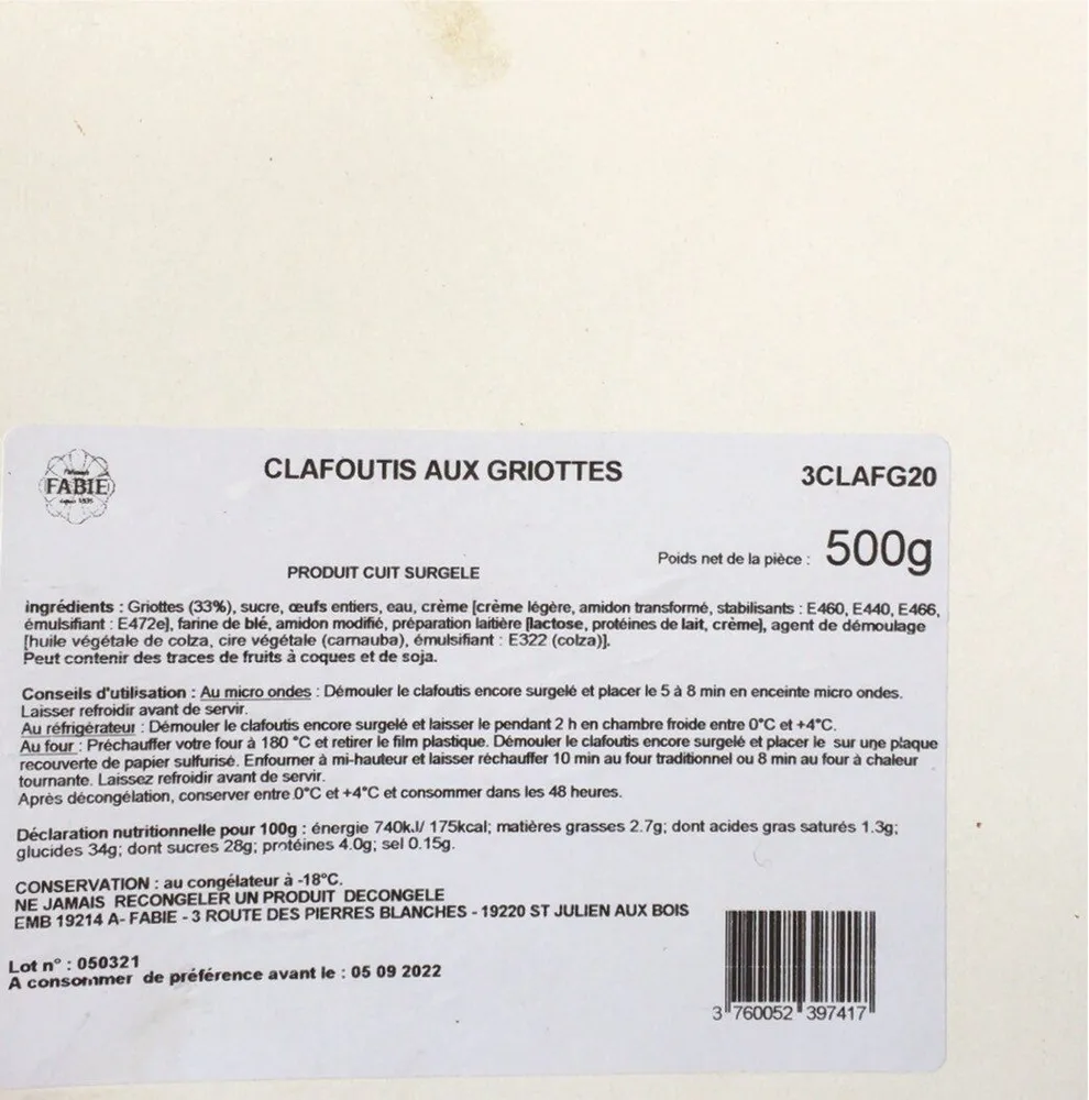 Clafouti aux griottes