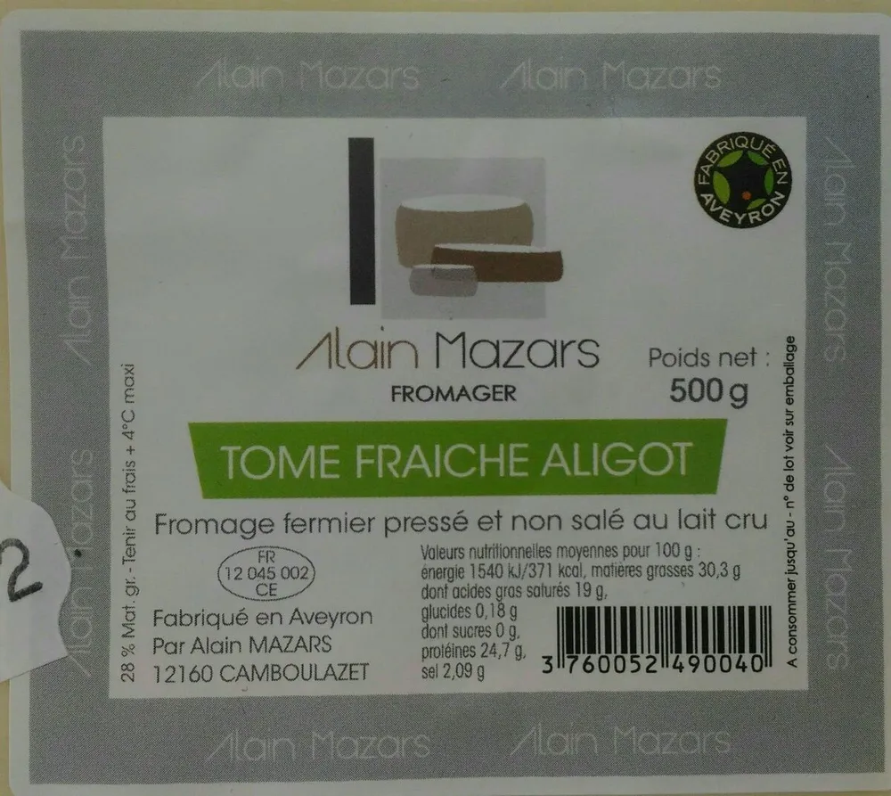 Tome fraîche