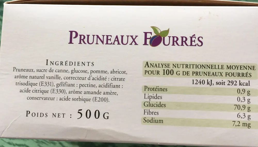 Pruneaux Fourrés
