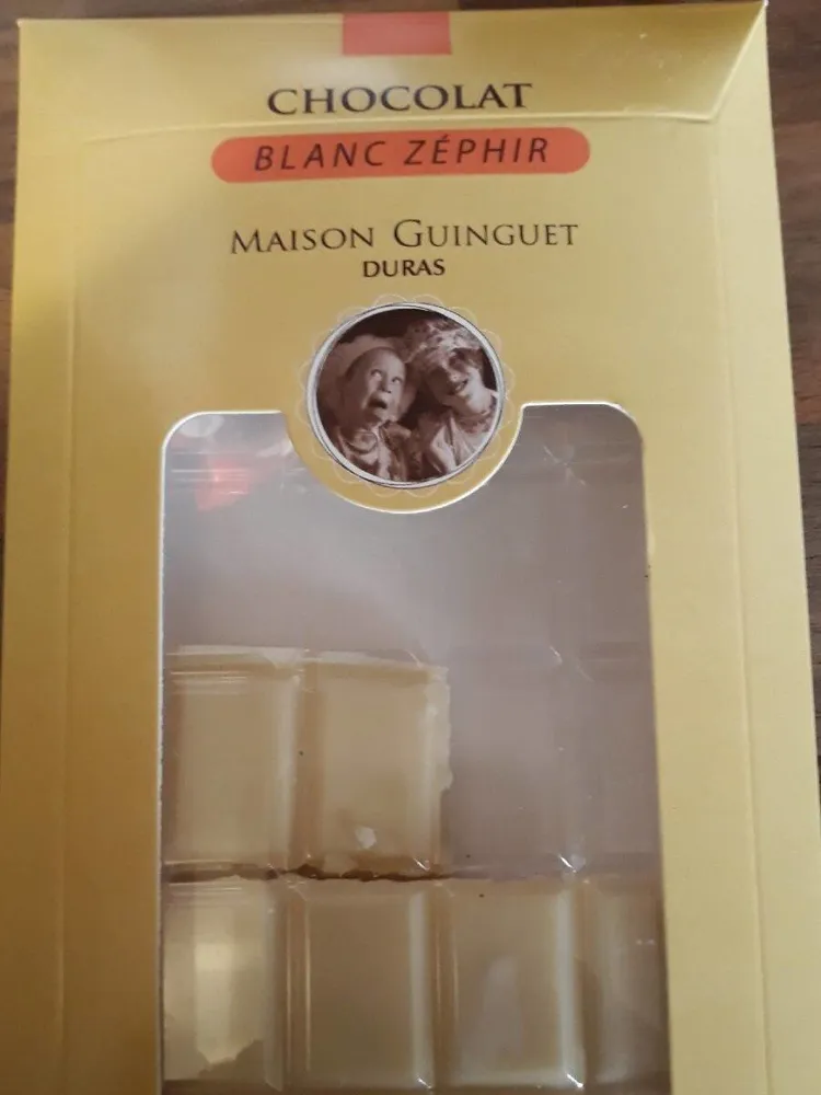 Tablette chocolat blanc