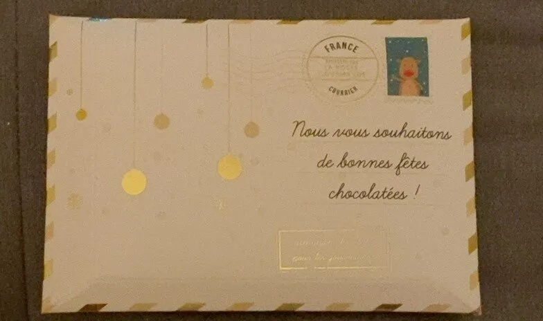 Enveloppe de Noël dorée