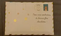 Enveloppe de Noël dorée