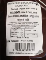 Pistoles de chocolat noir