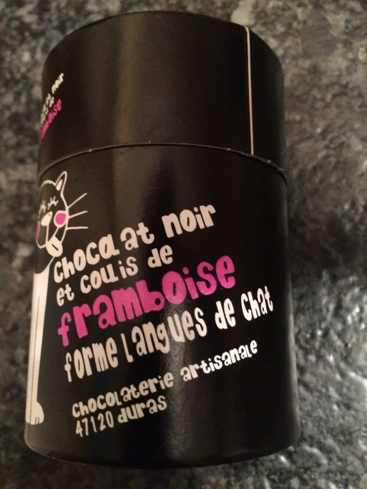 Chocolat noir et coulis de framboise