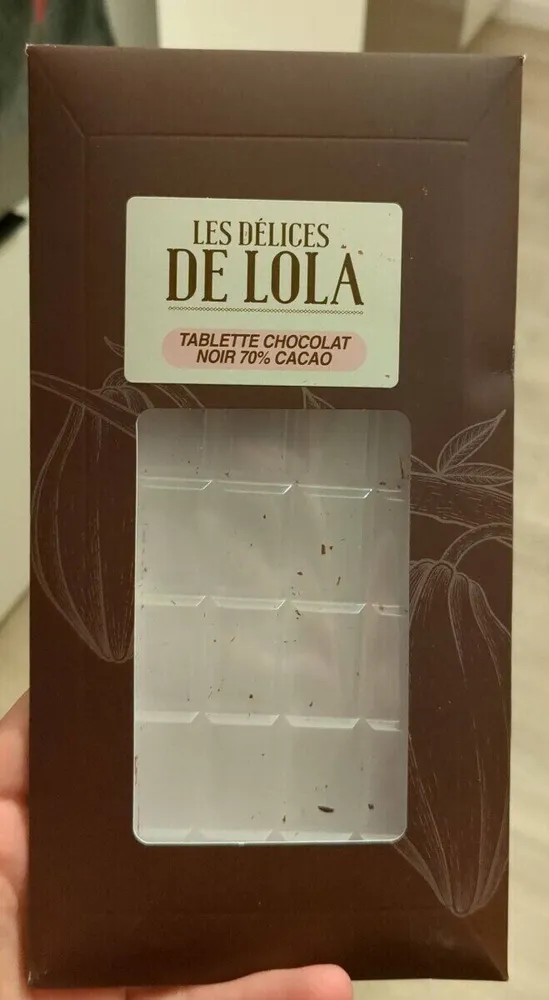 Tablette chocolat noir