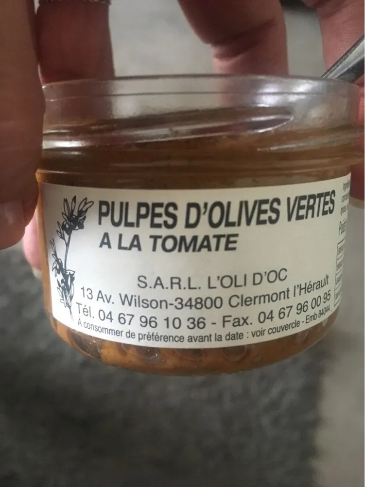 Pulpes d olives vertes a la tomate