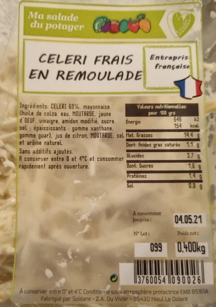 Céleri frais en rémoulade