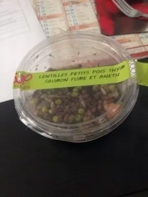 Lentilles au Saumon Fume Et Aneth petit pois
