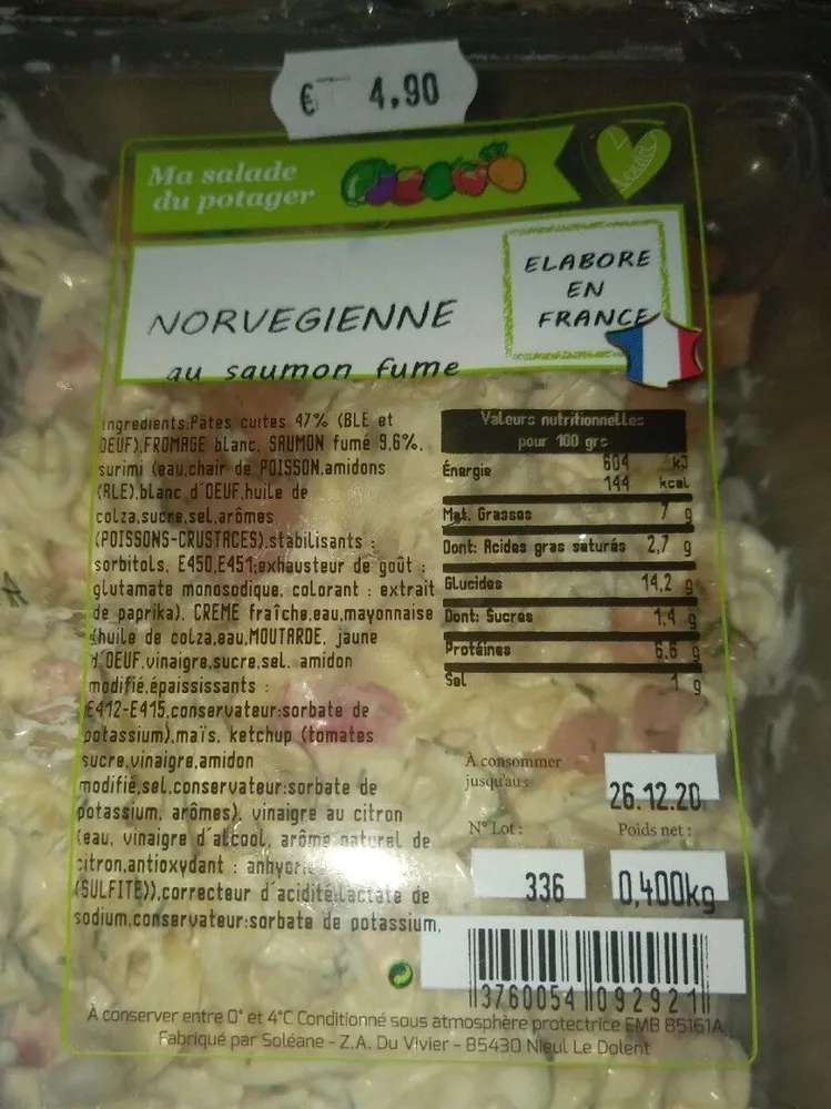Norvégienne au saumon fumé