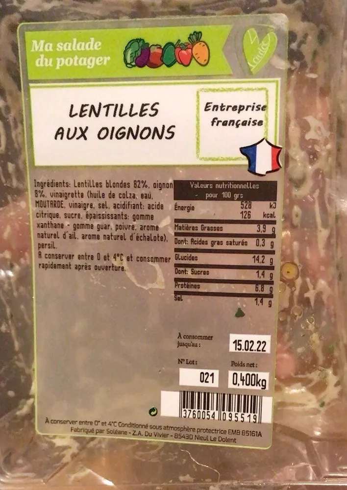 Lentilles aux oignons