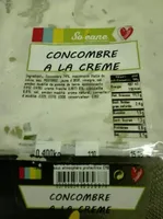 Concombres à la crème