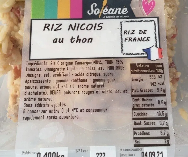 Riz nicois au thon