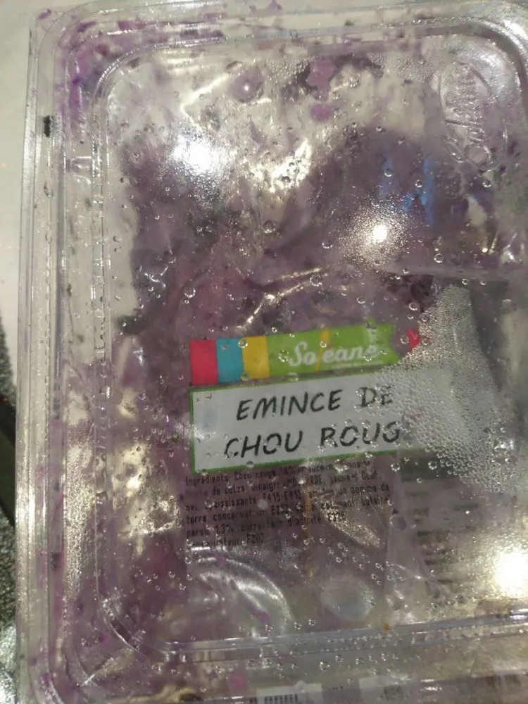 Émincé de chou rouge