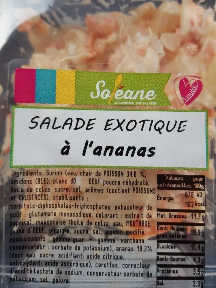 Salade exotique à l'ananas