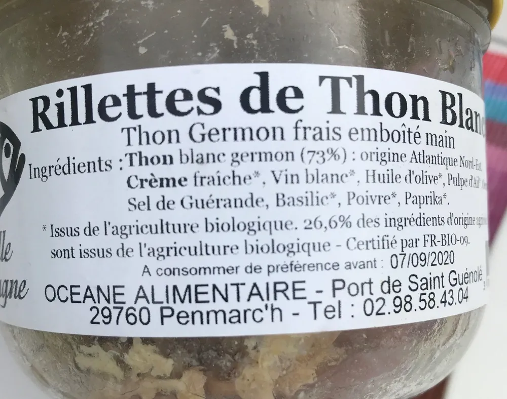 Rillettes de thon blanc