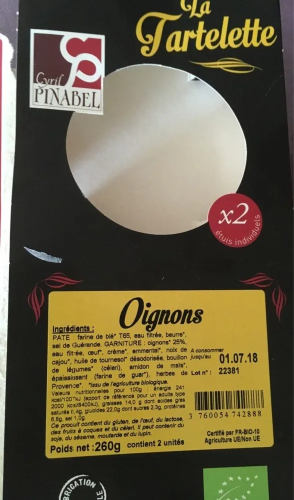 Tartelette oignons
