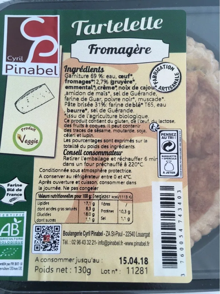 Tartelette Fromagère
