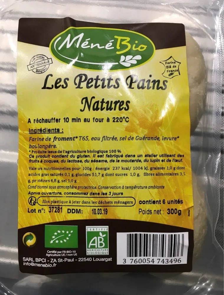 Les petits pains natures