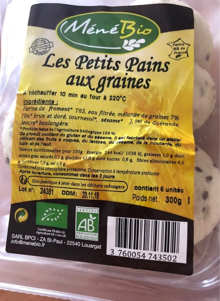 Petits pains aux graines