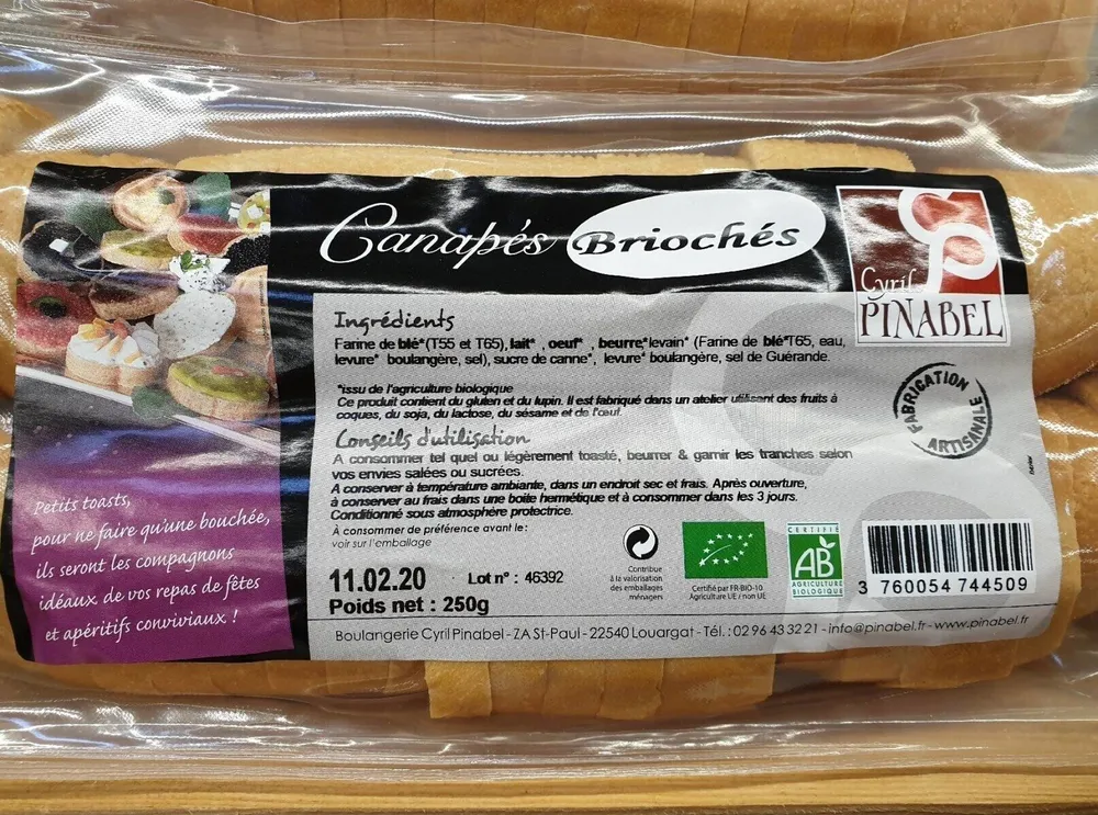 Canapés briochés