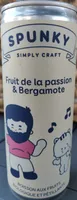 Boisson biologique et pétillante au fruit de la passion et à la bergamote