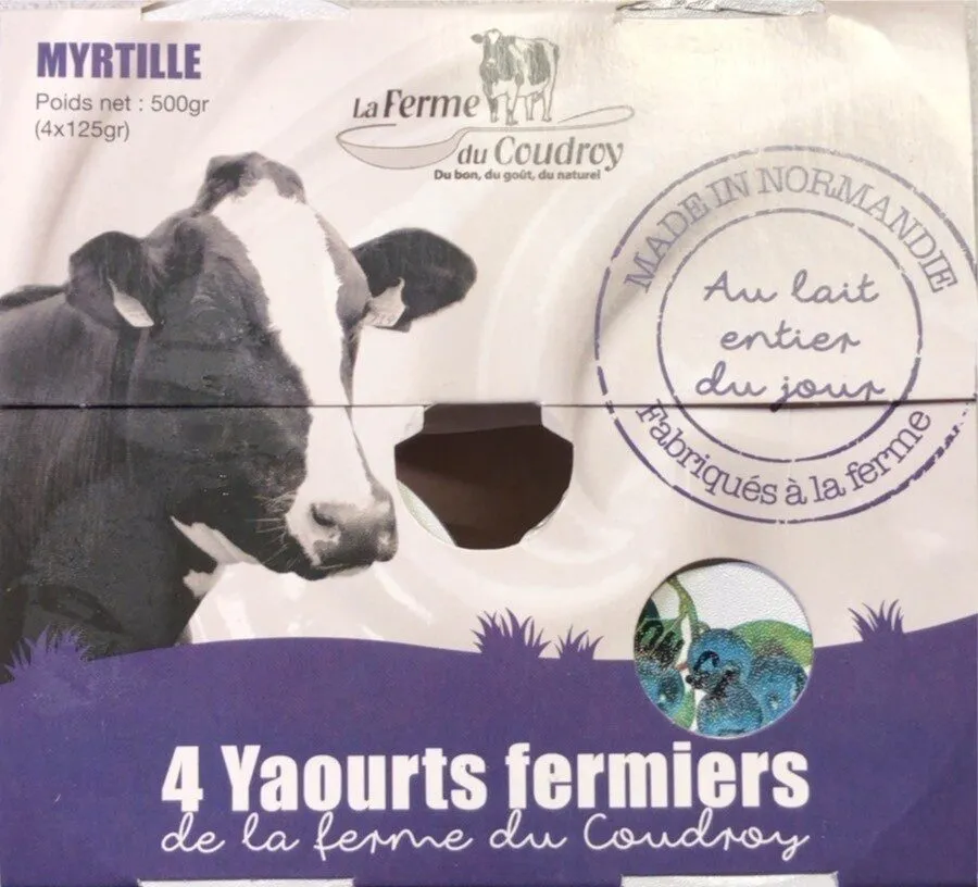 Yaourt de Normandie myrtilles