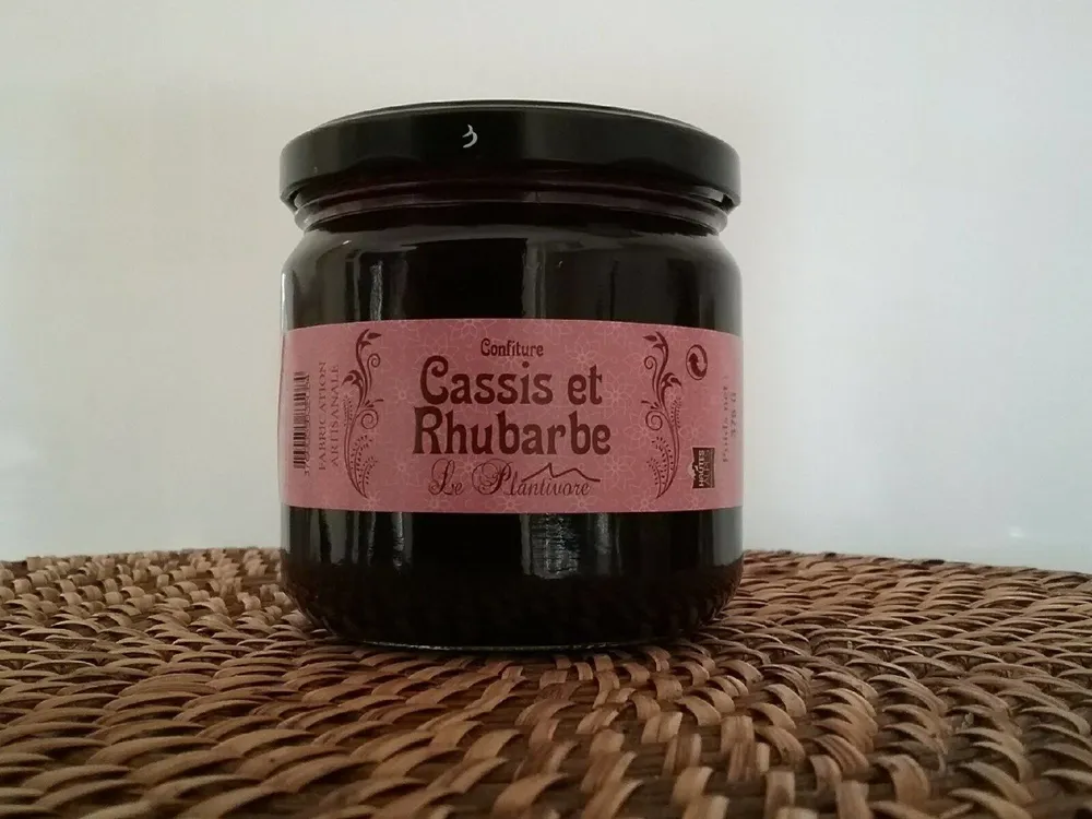 Confiture cassis et rhubarbe